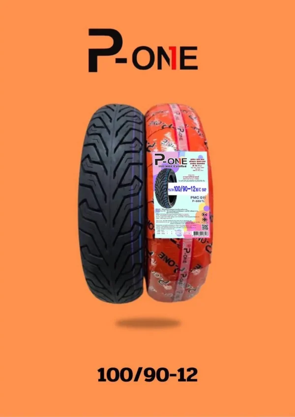 ยางนอกรถจักรยานยนต์แบบไม่ใช้ยางใน Tubeless Tire (TL) 100/90-12