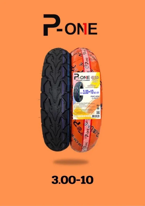 ยางนอกรถจักรยานยนต์ไฟฟ้าแบบไม่ใช้ยางใน Tubeless Tire (TL) 3.00-10
