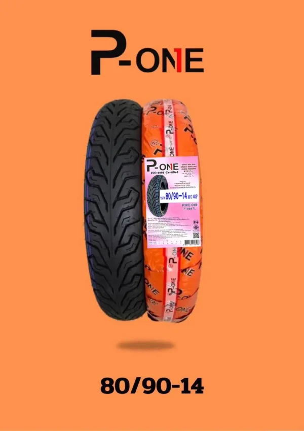 ยางนอกรถจักรยานยนต์แบบไม่ใช้ยางใน Tubeless Tire (TL) 80/90 -14