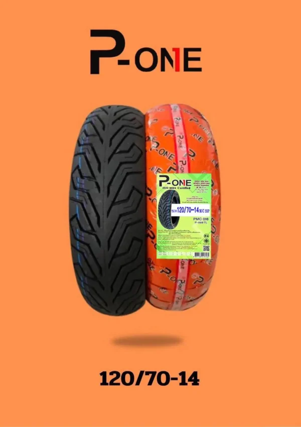 ยางนอกรถจักรยานยนต์แบบไม่ใช้ยางใน Tubeless Tire (TL) 120/70-14